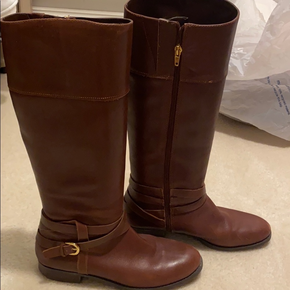 Brown Knee High Riding Boots